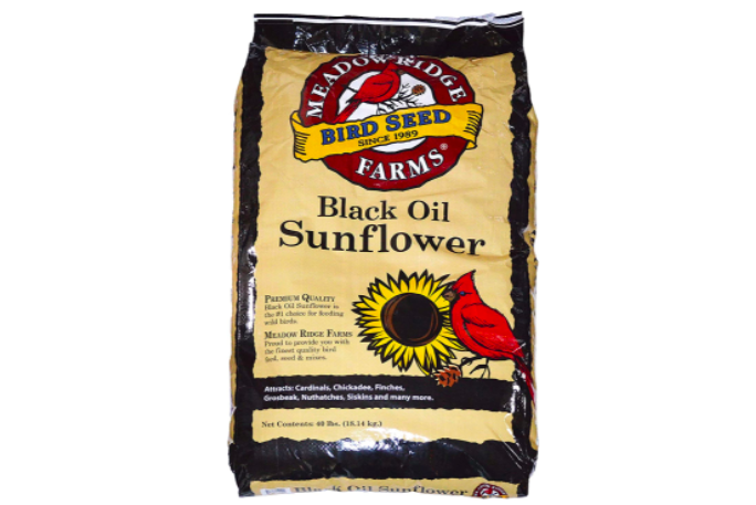 Meadow Ridge Farms Black Oil Sunflower Bird Seed for sale on Amazon.