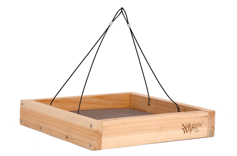 A Nature's Way platform bird feeder for sale on Amazon.