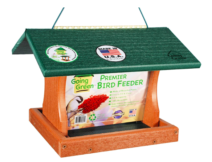 A hopper bird feeder for sale on Amazon. 