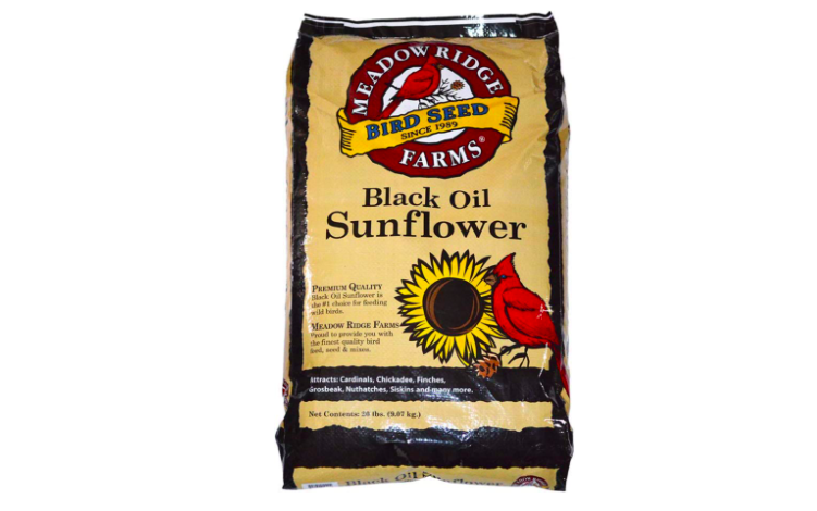 A picture of my birdseed pick: Meadow Ridge Farms Black Oil Sunflower Bird Seed