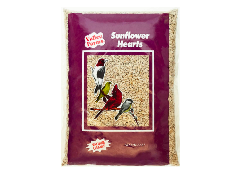Valley Farms Sunflower Hearts Wild Bird Food for sale on Amazon. 