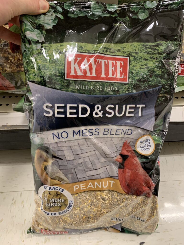 Kaytee seed and suet no mess bird seed for sale at Target.